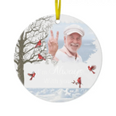 Personalized Memorial Photo Ornament - Acrylic Round Shaped - Sympathy Gift - Always With You - Joliny