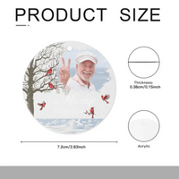 Personalized Memorial Photo Ornament - Acrylic Round Shaped - Sympathy Gift - Always With You - Joliny