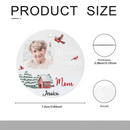 Personalized Memorial Photo - Red Farmhouse Christmas Acrylic Ornament - Joliny