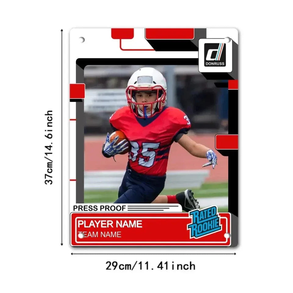 Personalized metal poster Panini Donruss Style - Gift for the Sports Lover - Joliny