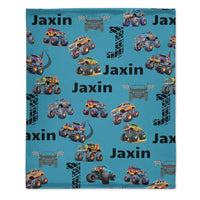 Personalized Monster Truck Child Name blanket - Joliny