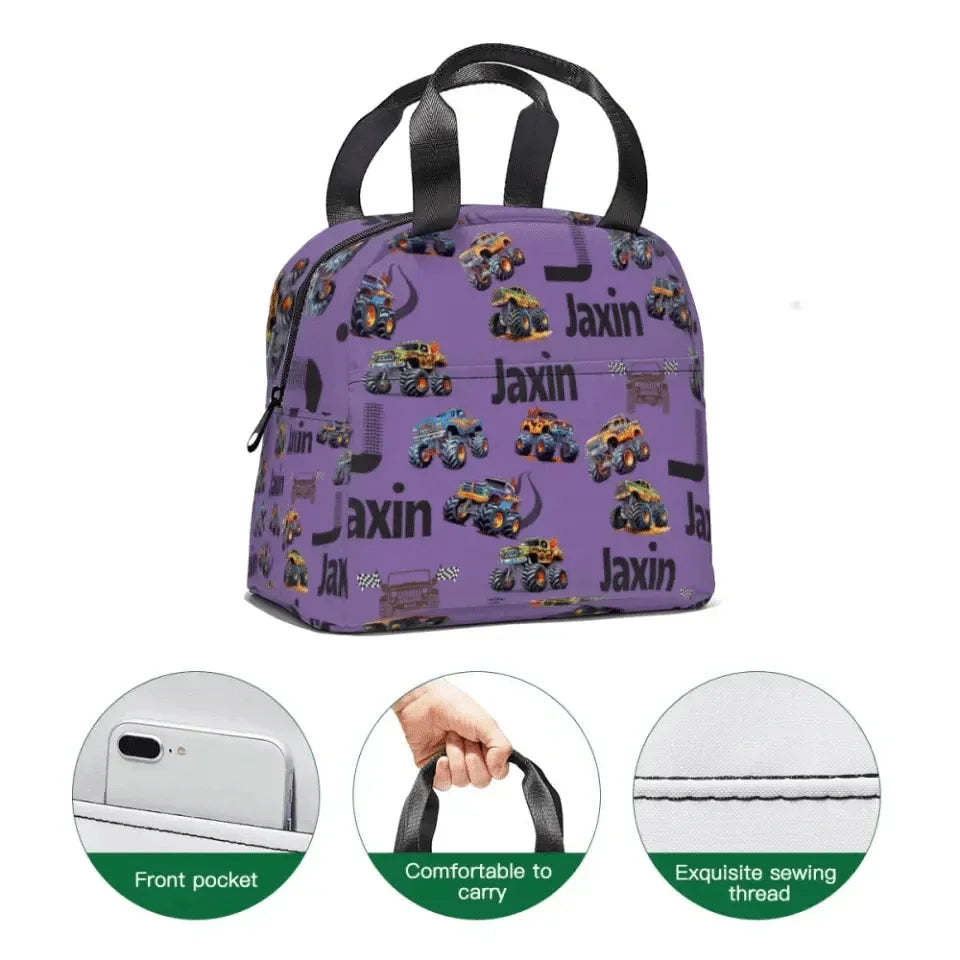 Personalized Monster Truck Kids Name Backpack School Season Gift - Joliny