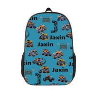 Personalized Monster Truck Kids Name Backpack School Season Gift - Joliny