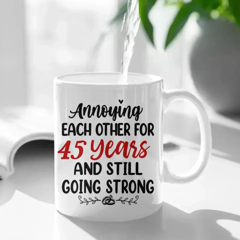 Personalized Mug For Couples - Older Couple Annoying Each Other