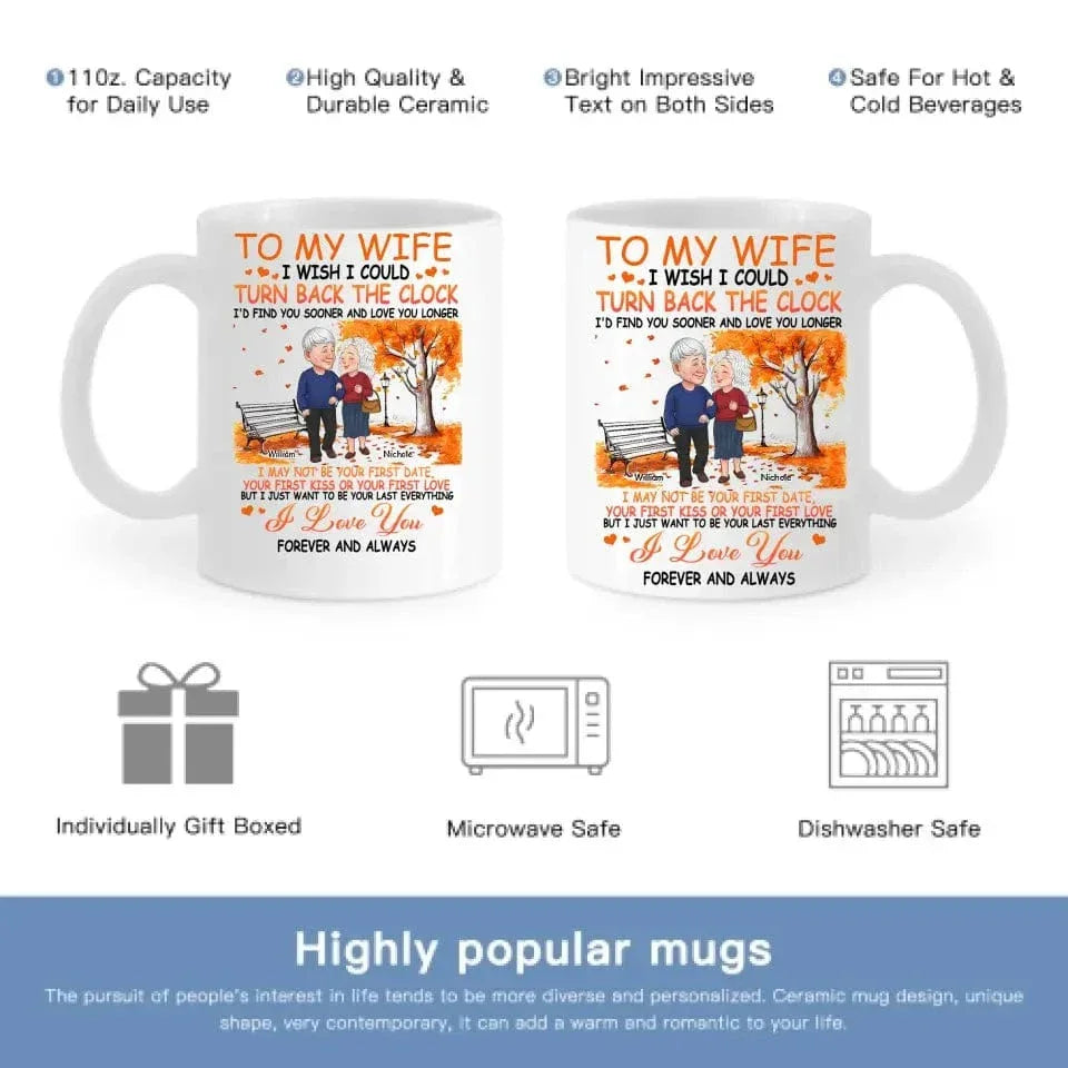 Personalized Mug - Gift For Couple I Wish I Could Turn Back The Clock - Joliny
