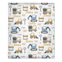 Personalized Name Baby Blanket, Customized Boy Car Blanket, Baby Gift - Joliny