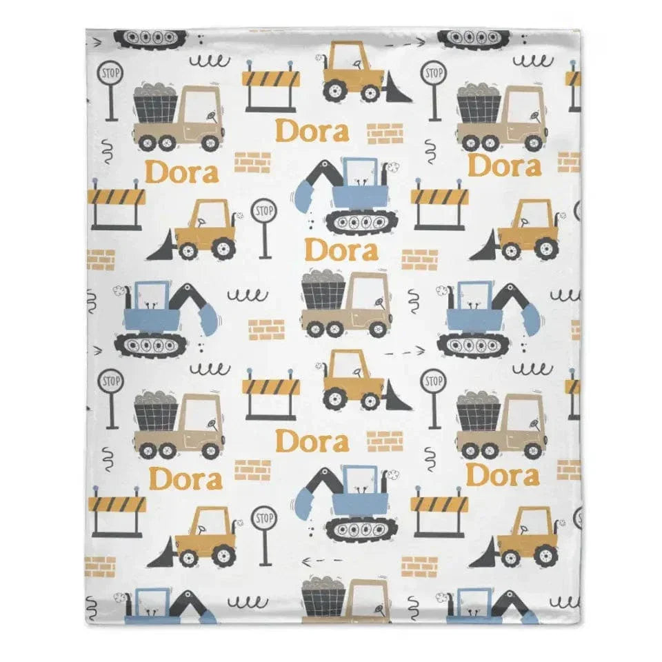 Personalized Name Baby Blanket, Customized Boy Car Blanket, Baby Gift - Joliny