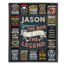 Personalized Name Blanket, Custom Family Name Blanket - Joliny