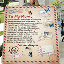 Personalized Name Custom Postcard Blanket - Gift for Mom - Joliny