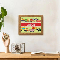 Personalized Name Puzzle for Kids, Animals Trucks - Joliny