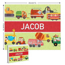 Personalized Name Puzzle for Kids, Animals Trucks - Joliny