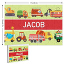 Personalized Name Puzzle for Kids, Animals Trucks - Joliny