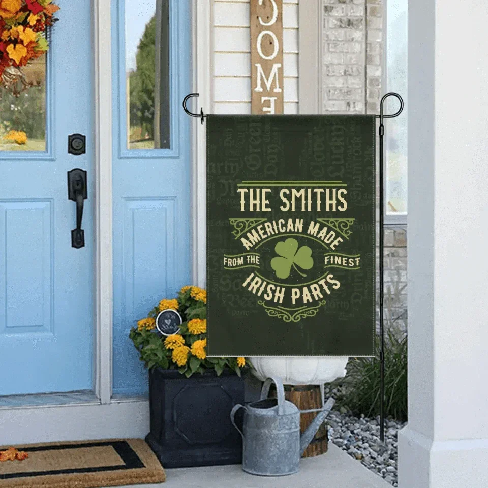 Personalized Name St. Patrick Irish Parts Blanket Garden Flag