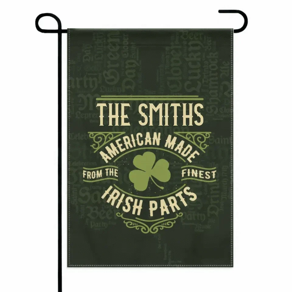 Personalized Name St. Patrick Irish Parts Blanket Garden Flag