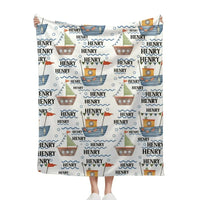 Personalized Nautical Baby Custom Name Blanket - Joliny