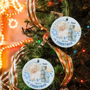Personalized Newborn Gift Baby First Xmas Photo Ceramic Circle Ornament - Joliny