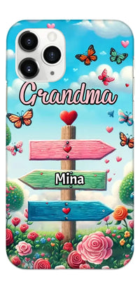 Personalized Phone case - Grandma Spring Garden Signpost - Joliny