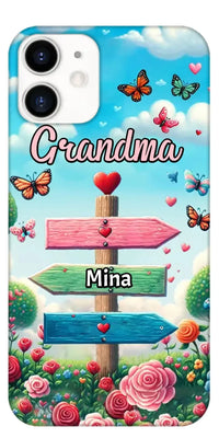 Personalized Phone case - Grandma Spring Garden Signpost - Joliny