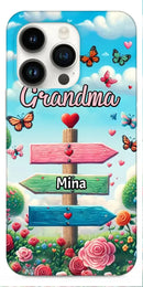 Personalized Phone case - Grandma Spring Garden Signpost - Joliny