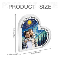 Personalized Photo artistic background Acrylic Plaque - From Our First Kiss Till Our Last Breathe - Joliny