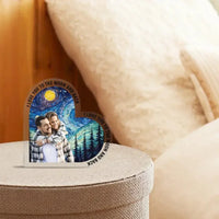 Personalized Photo artistic background Acrylic Plaque - From Our First Kiss Till Our Last Breathe - Joliny