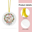 Personalized Photo Custom Round Shaped Christmas Ornament For Pet Lovers - My First Christmas With My Forever Family - Joliny