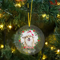 Personalized Photo Custom Round Shaped Christmas Ornament For Pet Lovers - My First Christmas With My Forever Family - Joliny