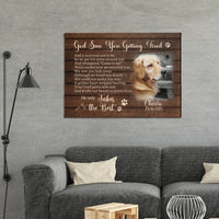 Personalized Photo Dog Memorial Canvas - God Saw You Getting Tired - Joliny