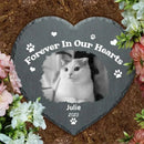 Personalized Photo Heart Shape Memorial Garden Stone - Forever In Our Hearts - Joliny