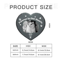 Personalized Photo Heart Shape Memorial Garden Stone - Forever In Our Hearts - Joliny