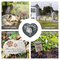 Personalized Photo Heart Shape Memorial Garden Stone - Forever In Our Hearts - Joliny