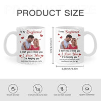 Personalized Photo Mug For Couple - I Met You, I Liked You, I Love You - Joliny