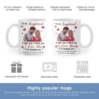 Personalized Photo Mug For Couple - I Met You, I Liked You, I Love You - Joliny