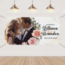 Personalized Photo Name Date Banner Gifts Fo Wedding Party Signs Indoor Outdoor Decorations - Joliny