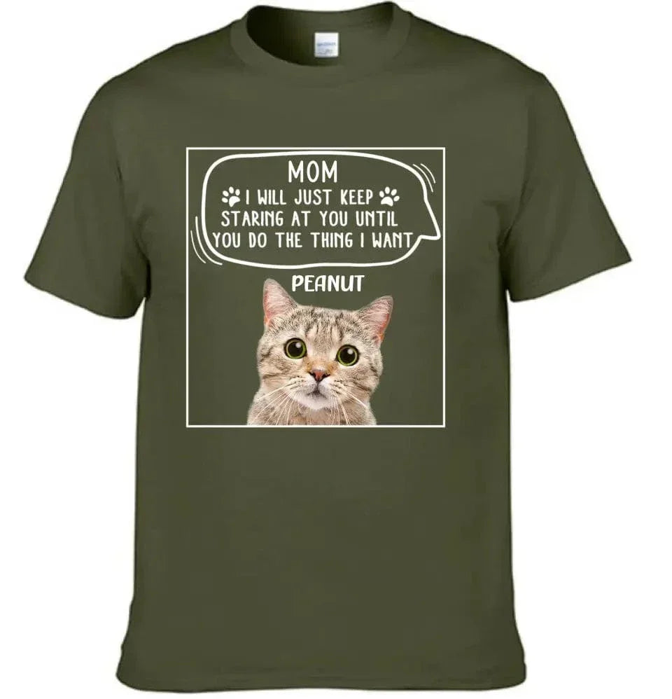 Personalized Photo T Shirt-Dog Cat Keep Staring At You - Joliny