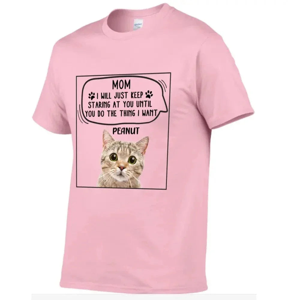 Personalized Photo T Shirt-Dog Cat Keep Staring At You - Joliny