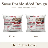 Personalized Pillow Custom Photo - I Choose You Of The Beginning - Gift For Couples - Joliny