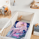 Personalized Pink Dress Princess Ride Unicorn Blanket - Joliny