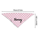 Personalized Plaid Pet Scarf With Custom Name - Joliny