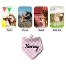 Personalized Plaid Pet Scarf With Custom Name - Joliny