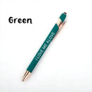 Personalized Push-Type Metal Ballpoint Pen - Writing Soft Touch Stylus - Joliny