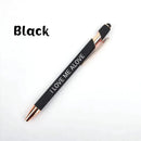 Personalized Push-Type Metal Ballpoint Pen - Writing Soft Touch Stylus - Joliny