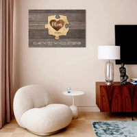Personalized Puzzle Canvas Wall Art - Mom You Are The Piece That Holds Us Together, Gift For Mother Grandma - Joliny