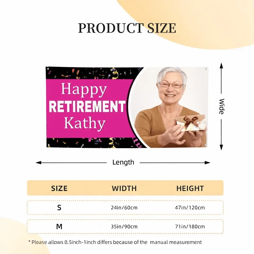 Personalized Retirement Banner-Happy Retirement - Joliny