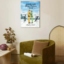Personalized Skiing Canvas Wall Art for Couples, Skiing Lovers - Skiing Partners for Life - Joliny