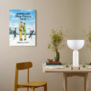 Personalized Skiing Canvas Wall Art for Couples, Skiing Lovers - Skiing Partners for Life - Joliny