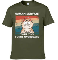 Personalized T Shirt - Good Morning Human Servant - Gift For Cat Lovers, Cat Mom, Cat Dad - Joliny