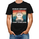 Personalized T Shirt - Good Morning Human Servant - Gift For Cat Lovers, Cat Mom, Cat Dad - Joliny