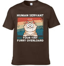 Personalized T Shirt - Good Morning Human Servant - Gift For Cat Lovers, Cat Mom, Cat Dad - Joliny