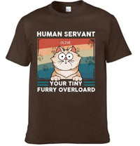 Personalized T Shirt - Good Morning Human Servant - Gift For Cat Lovers, Cat Mom, Cat Dad - Joliny